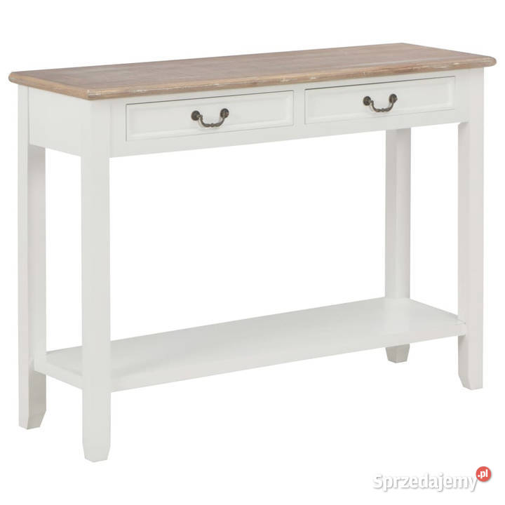 Stolik konsola biały 110 x 35 x 80 drewniany Warszawa