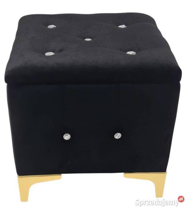 Pufa tapicerowana LUX otwierana 50x50 złote nogi 50cm sprzedam