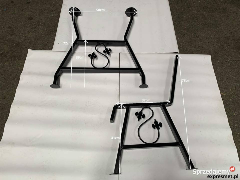 Nogi Noga do ławki ogrodowej z profilu STAL Wieliczka