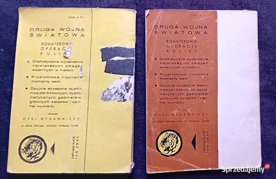 Dwie ksiażki Żółty Tygrys Ardeny Kreta Wyd MON Koźminek