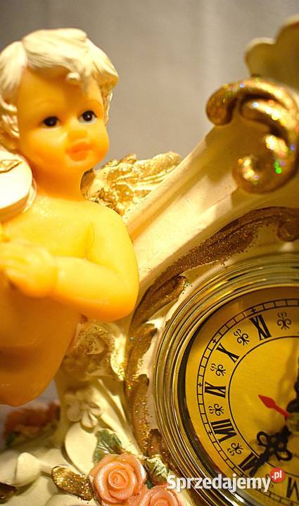 Zegar kominkowy z Cherubinkami wykonany z żywicy kujawsko-pomorskie