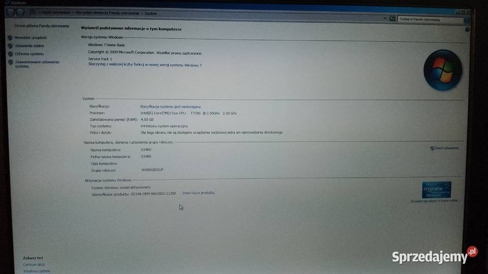 Dell Latitude E5400 141 2x2GHz 4GB 160GB Olsztyn