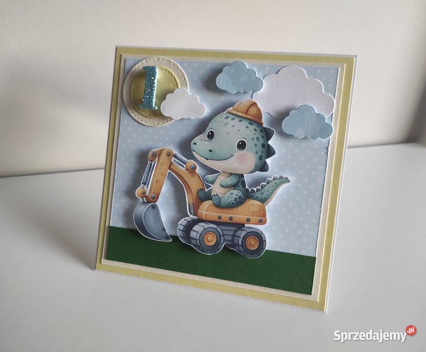 Kartka ręcznie robiona na urodziny roczek