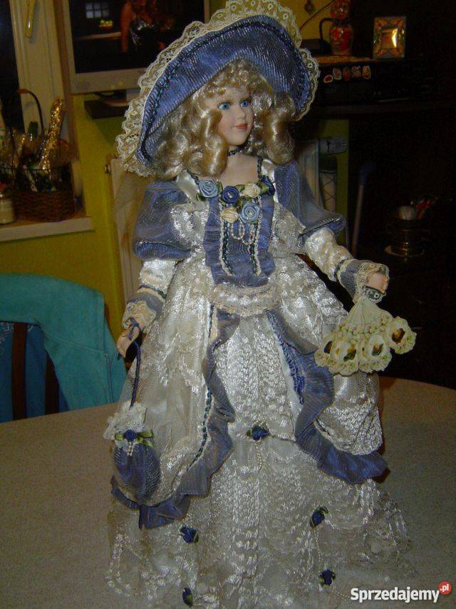piękna lalka porcelanowa dama z wachlarzem Gorzów Wielkopolski sprzedam