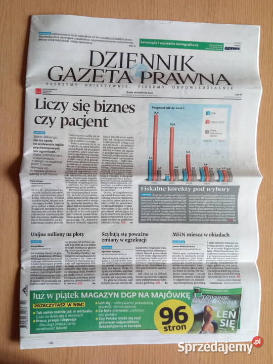 Dziennik Gazeta Prawna 26 Kwietnia 2023 Dąbrowa Górnicza - Sprzedajemy.pl