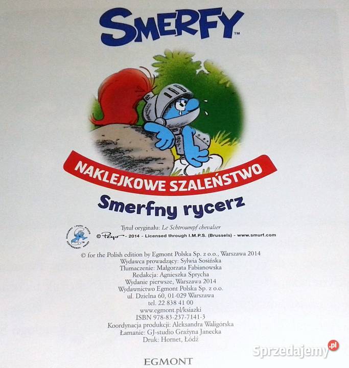 Smerfy Smerfny rycerz Egmont Chełm