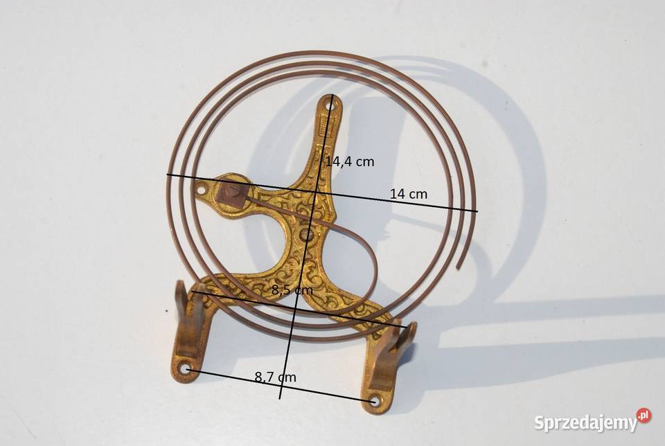 Stare secesyjne sanki gong mocowanie mechanizmu