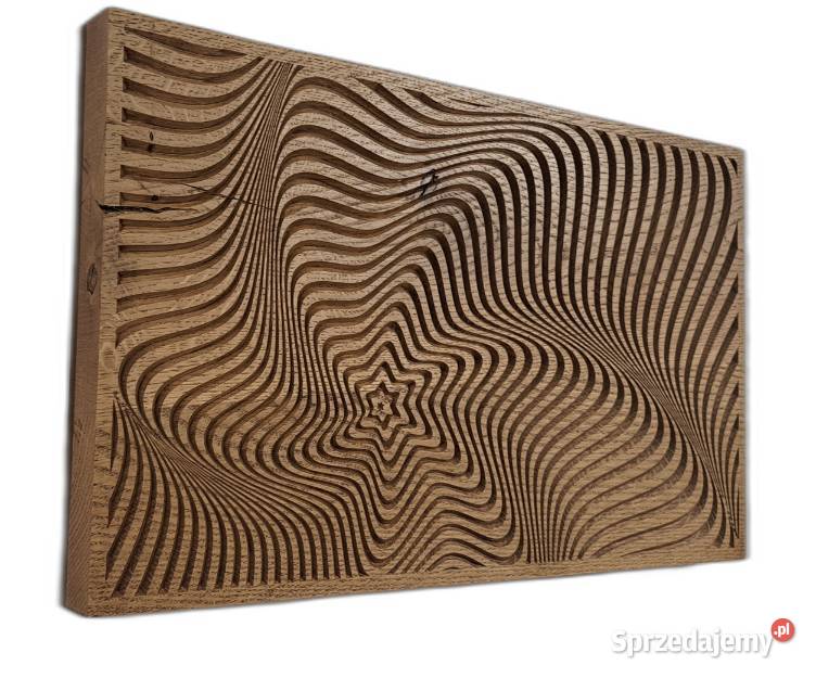 Płaskorzeźba w drewnie dębowym dekoracja na Dekoracje i ozdoby zachodniopomorskie Malechowo