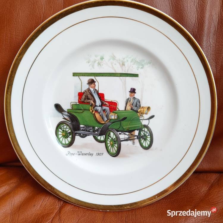 Angielska porcelana PopeWaverley 1907 talerz Warszawa
