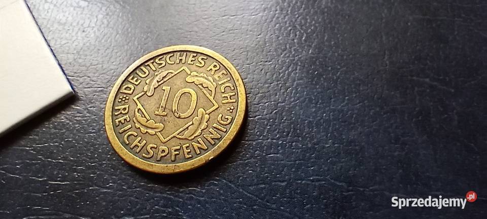 Stare monety 10 reichsfenig 1924 F NIemcy Lesko sprzedam