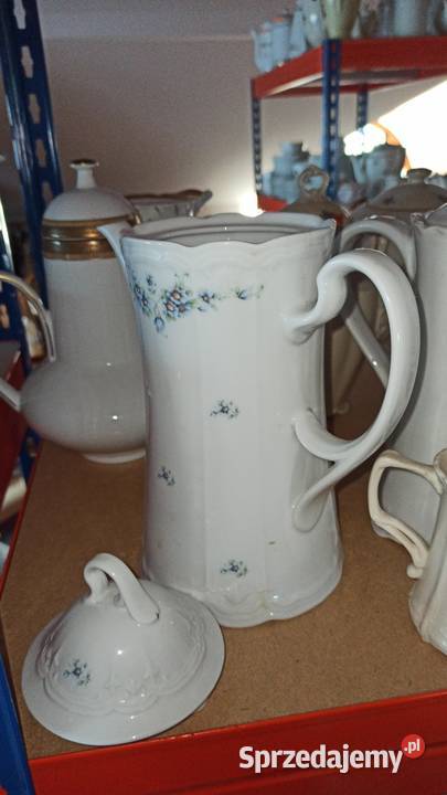 Dzbanek Seltmann Weiden Germany Biały niebieskie pomorskie Gdańsk