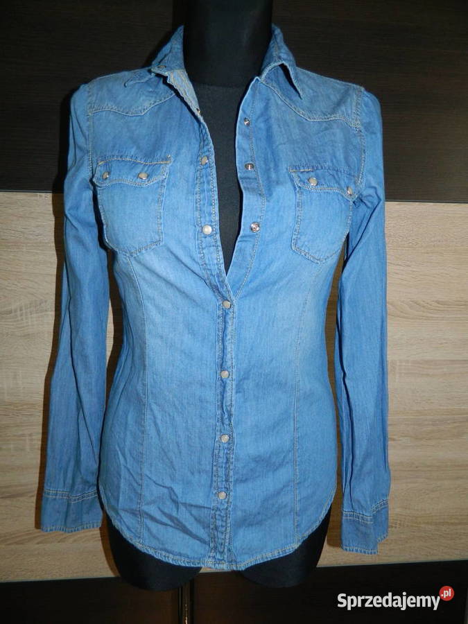 s.Oliver Jeansowa koszula niebieski Wz\u00f3r w kropki W stylu casual Moda Koszule Jeansowe koszule 
