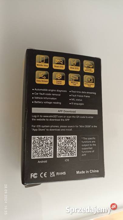 Skaner diagnostyczny OBD2 Elm327 BT40 AndroidIOS Poznań sprzedam