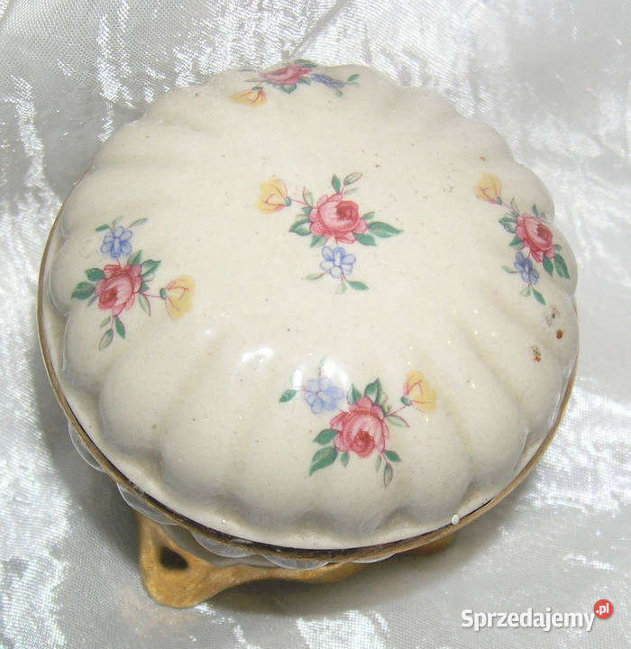 puzderko na stópce ceramika vintageD Porcelana i szkło Bartków