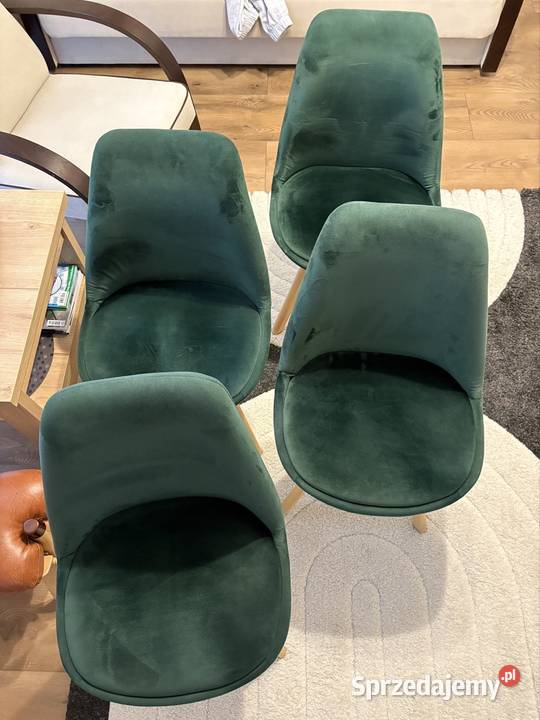 Krzesła zielone 4 sztuki Krzesła zachodniopomorskie Koszalin