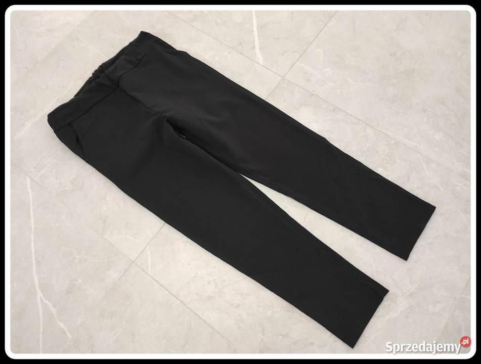 Czarne spodnie legginsy na gumce elastyczne 40 L Płock