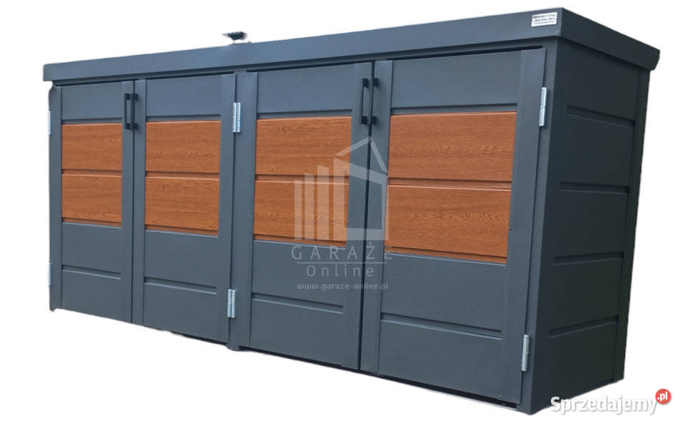 Zabudowa koszy na śmieci wiata śmietnikowa