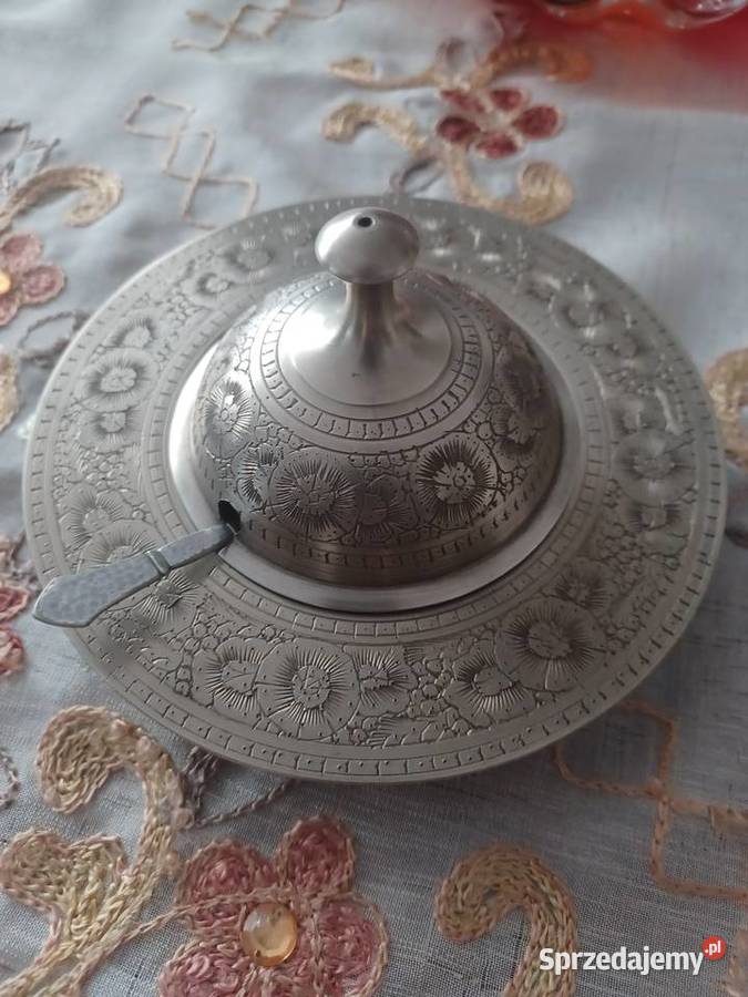 Piękny pojemnik na kawior Mosiądz Poznań