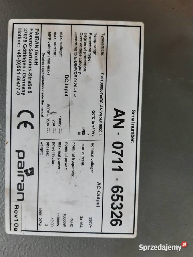 Panele fotowoltaiczne 210watt 46 inwerter Poniatowa