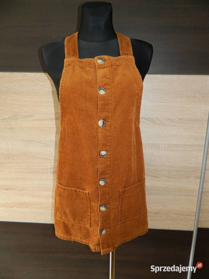 Denim Co sztruksowa spódnica na szelkach 36 Trzebinia
