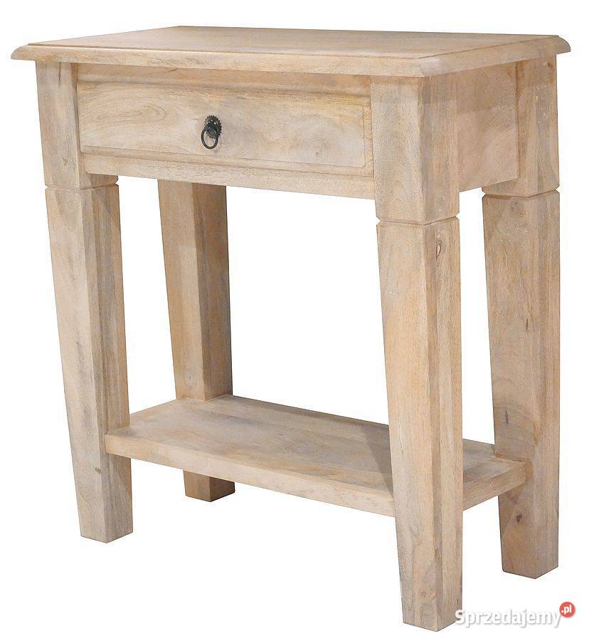 Jasna niewielka drewniana konsola 80 z mango lubelskie