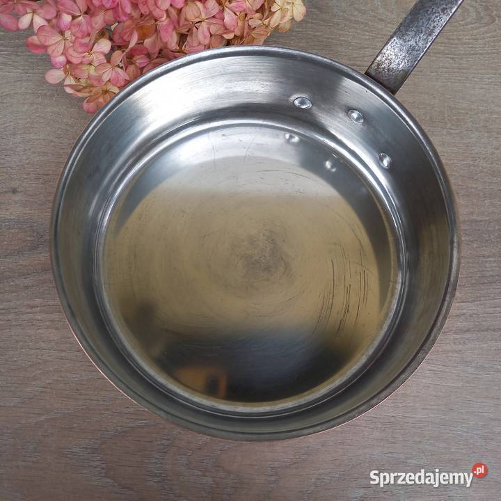 Duża miedziana głęboka patelnia poj 25 litra Warszawa