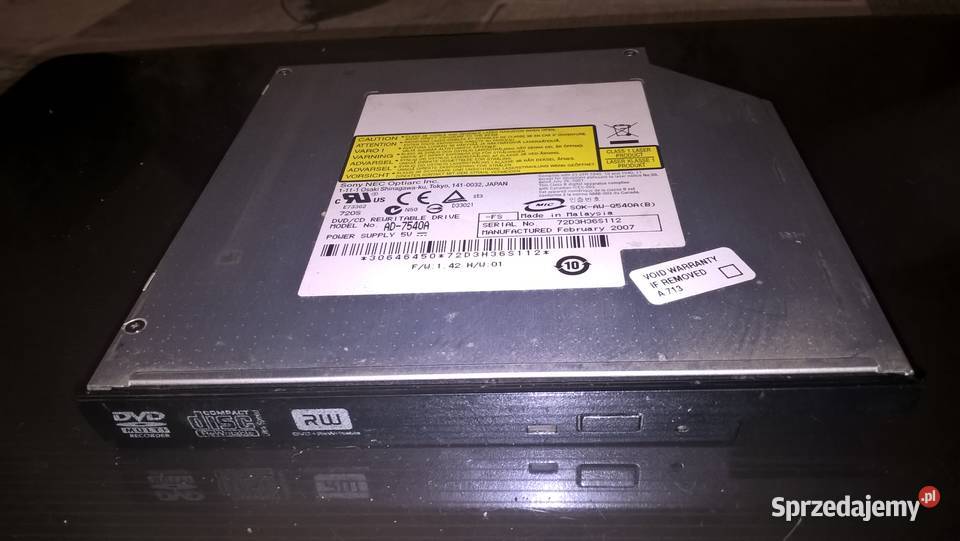 Nagrywarka DVD Sony Optiarc AD7540A Kraków sprzedam