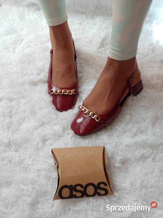 39 ASOS Design Bordowe balerinyczółenka z 25cm małopolskie Kraków