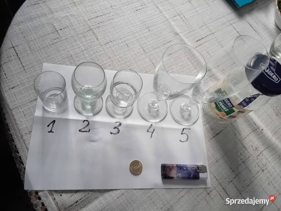 Kieliszki nowe rozne PRL SPOŁEM wodka wino i Kieliszki i pucharki Lublin