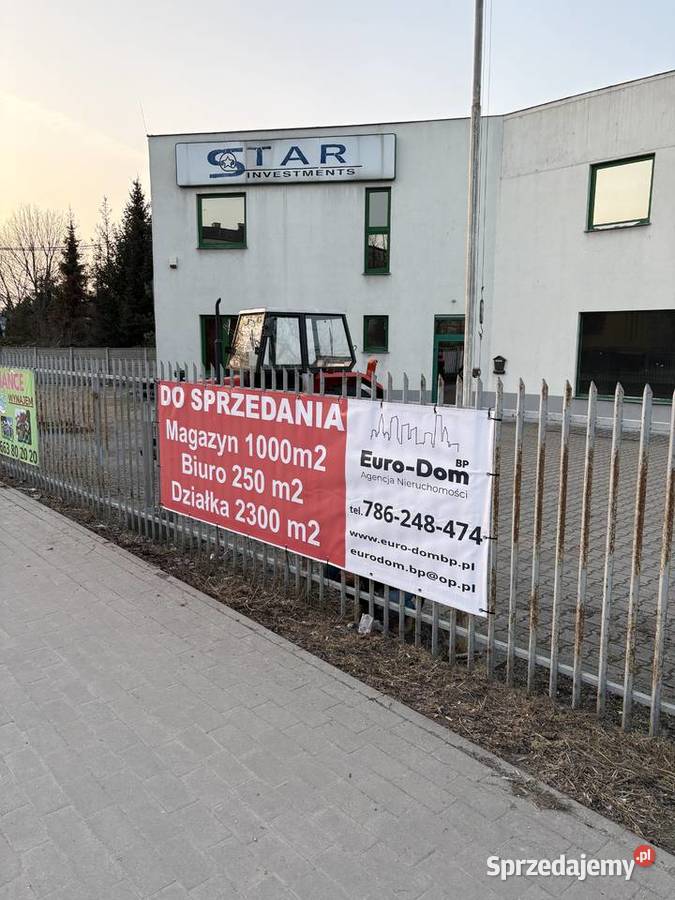 Magazyn z biurem trasie w Błoniu Sprzedaż Błonie sprzedam