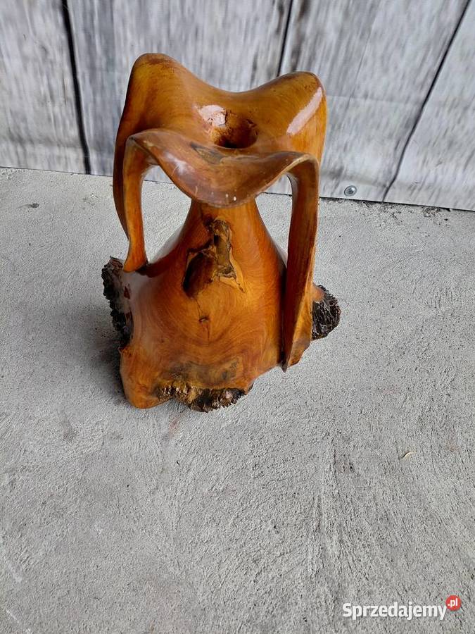 wazon drewniany wykonany z pnia 273 Byczyna