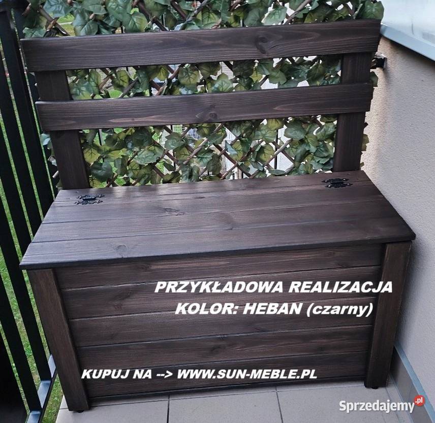 Ławka z Pojemnikiem drewniana 90x50x50 KOLOR drewno dolnośląskie Wrocław