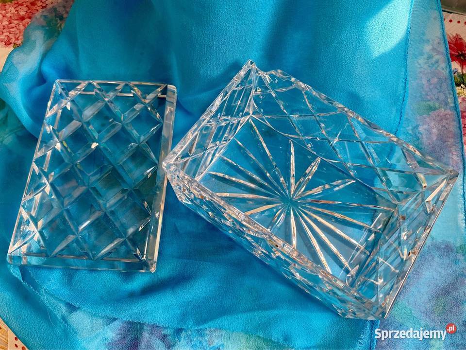 UNIKAT kryształy PRL stylowa klasyczna szkatuła pomorskie Gdynia