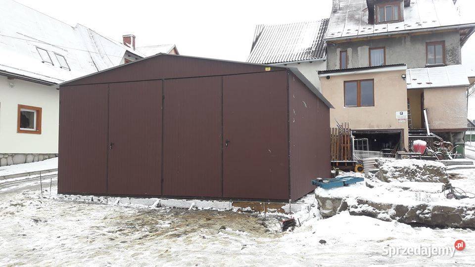 Garaż Blaszany Grafitowy BLASZAKMAGAZYN HALA łódzkie Wieruszów