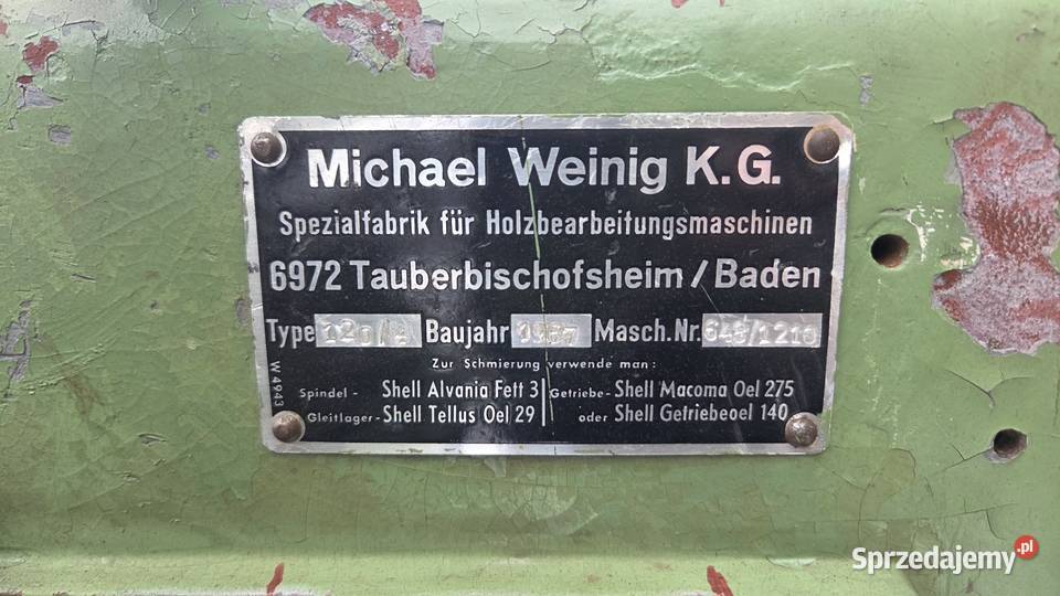 Strugarka czterostronna Listwiarka WEINIG 1204 Karsin sprzedam