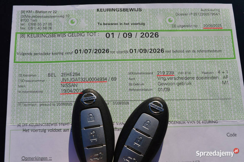 Nissan XTrail 16 DIGT 100 bezwypadkowy 7osób kurtyny powietrzne X-Trail