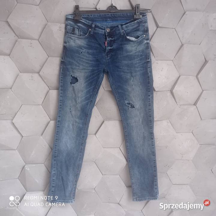 Dsquared2 jeansy W32 L 34 niebieskie Lubartów
