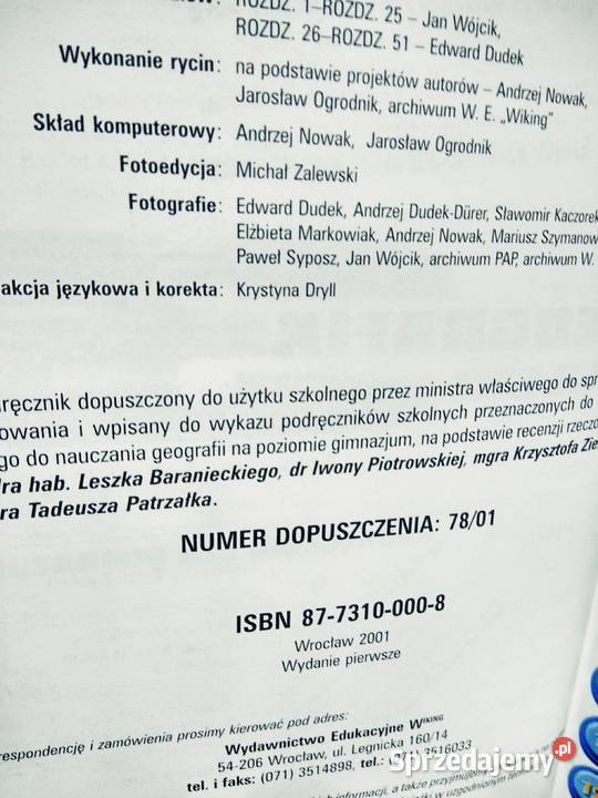 Geografia Dudek Wiking unikatowe książki outlet Antykwariat mazowieckie Warszawa sprzedam