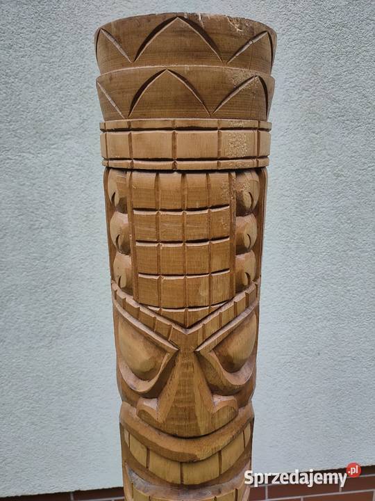 Totem Tiki Ręcznie wykonanany Duży Kościan