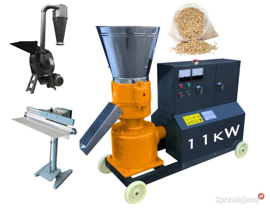 ZESTAW PELECIARKA 11kW MŁYN BIJAKOWY 4kW