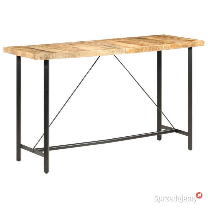 Stolik barowy 180x70x107 surowe drewno mango Stoły Meble Warszawa