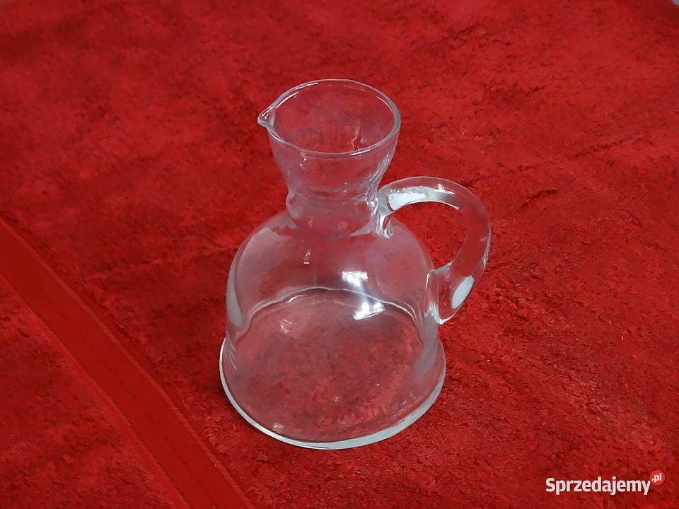 Szklany dzbanek karafka z uchem Styl Vintage 11L lubelskie Biłgoraj