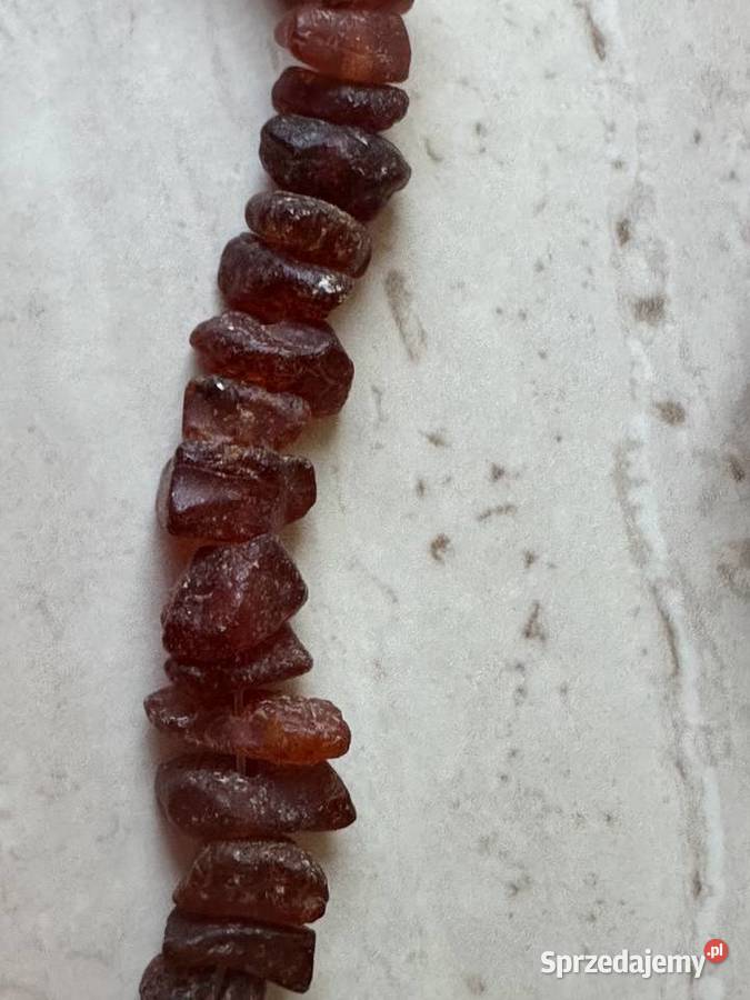 Komplet naszyjnik z broszką z bursztynu Łódź sprzedam