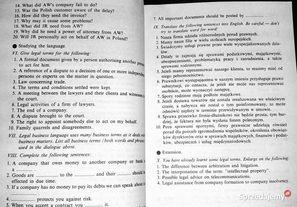 Legal Business English Monika Neymann Tom Ruhan Chełm