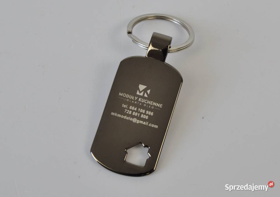 Brelok metalowy jednostronny grawer 50 Leżajsk