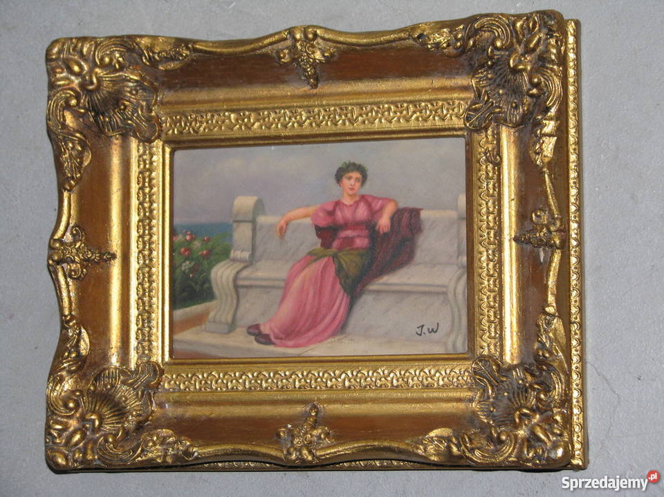 Obraz na drewnie bogini grecka złota rama