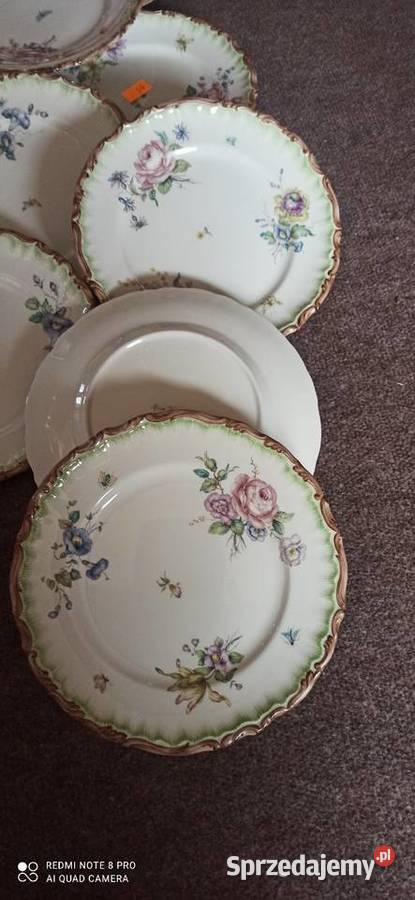 Talerz ręcznie zdobiony Sygnowany Aina Wedin Gdańsk