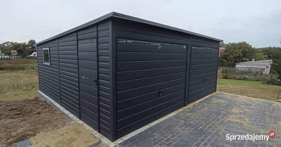 Garaż Blaszany 4x7 czarny złoty dąb profil Piła sprzedam