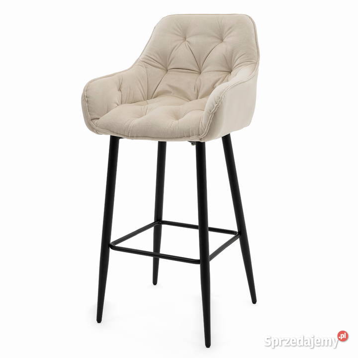 Jasnobeżowy Hoker Tapicerowany Siena Wysyłka 24H 51cm Tarchały Małe