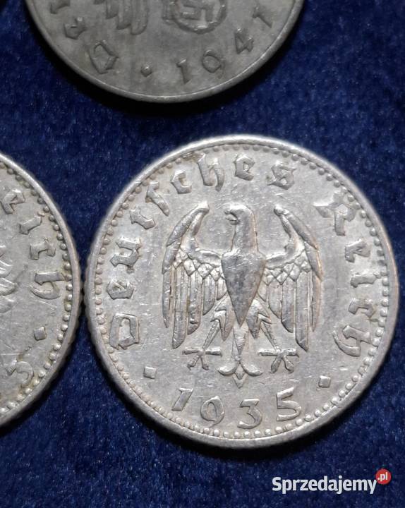 5 x monety III Rzesza 151050 Reichspfennig róźne Numizmatyka Wejherowo